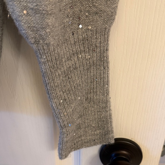 LOFT V-Neck Sweater with Silver Accents - Picture 4 of 6